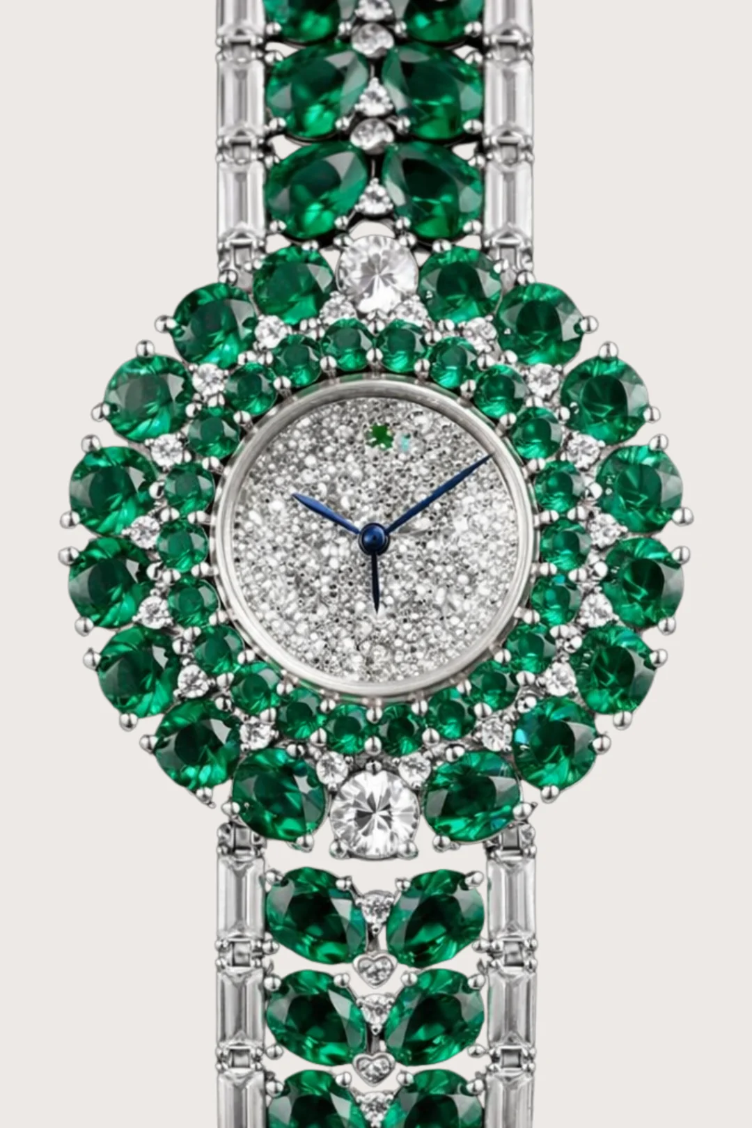 Luxury Emerald Diamond Women's Watch view 3