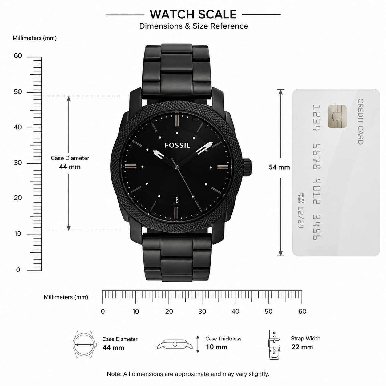 Fossil Black Analog Men's Watch